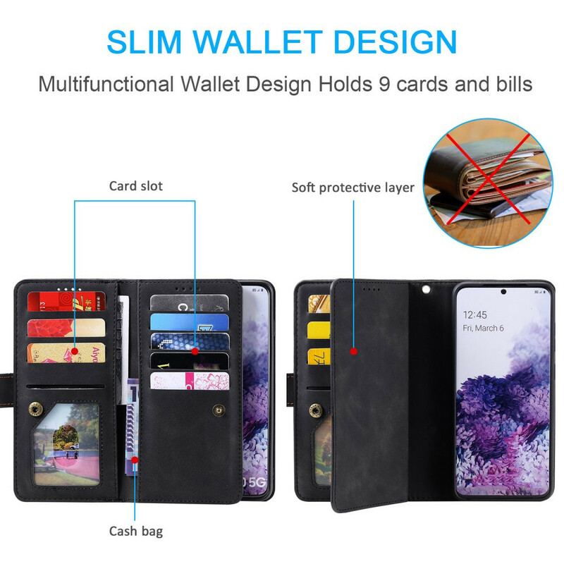 Capa Flip Para Samsung Galaxy S20 Plus / S20 Plus 5G Bolso Com Contornos Reforçados