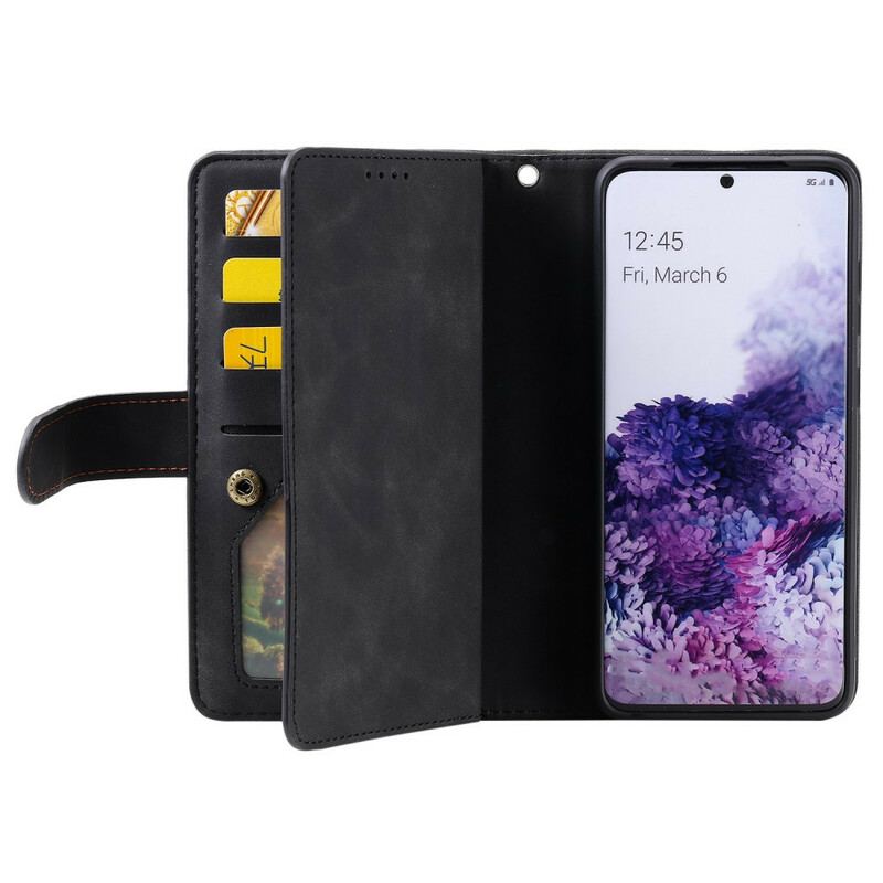 Capa Flip Para Samsung Galaxy S20 Plus / S20 Plus 5G Bolso Com Contornos Reforçados