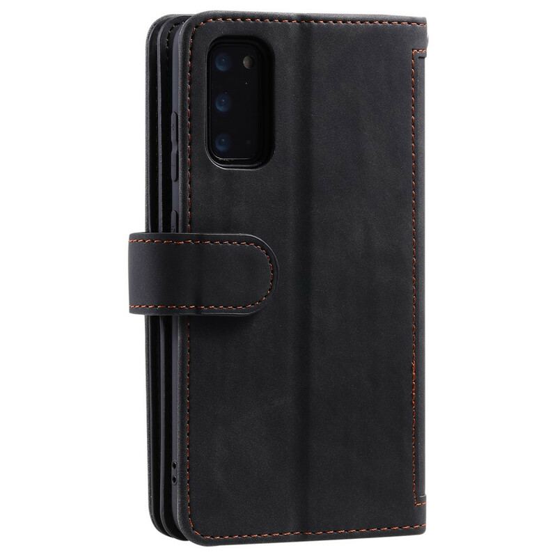 Capa Flip Para Samsung Galaxy S20 Plus / S20 Plus 5G Bolso Com Contornos Reforçados