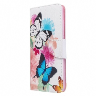 Capa Flip Para Samsung Galaxy S20 Plus / S20 Plus 5G Borboletas E Flores Pintadas