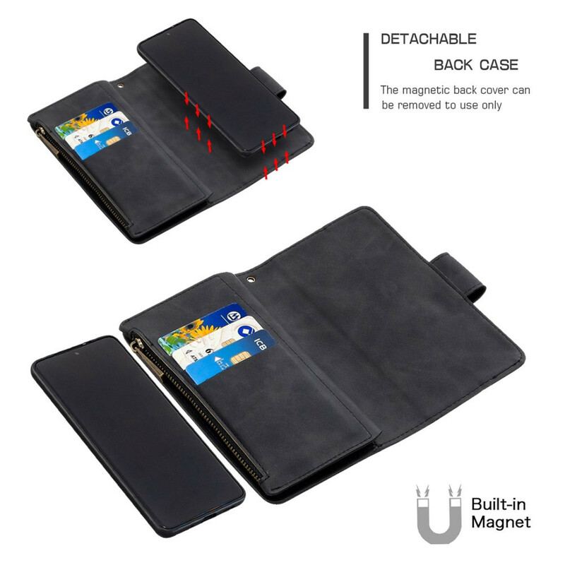 Capa Capa Flip Para Samsung Galaxy S20 Plus / S20 Plus 5G Destacável Com Zíper