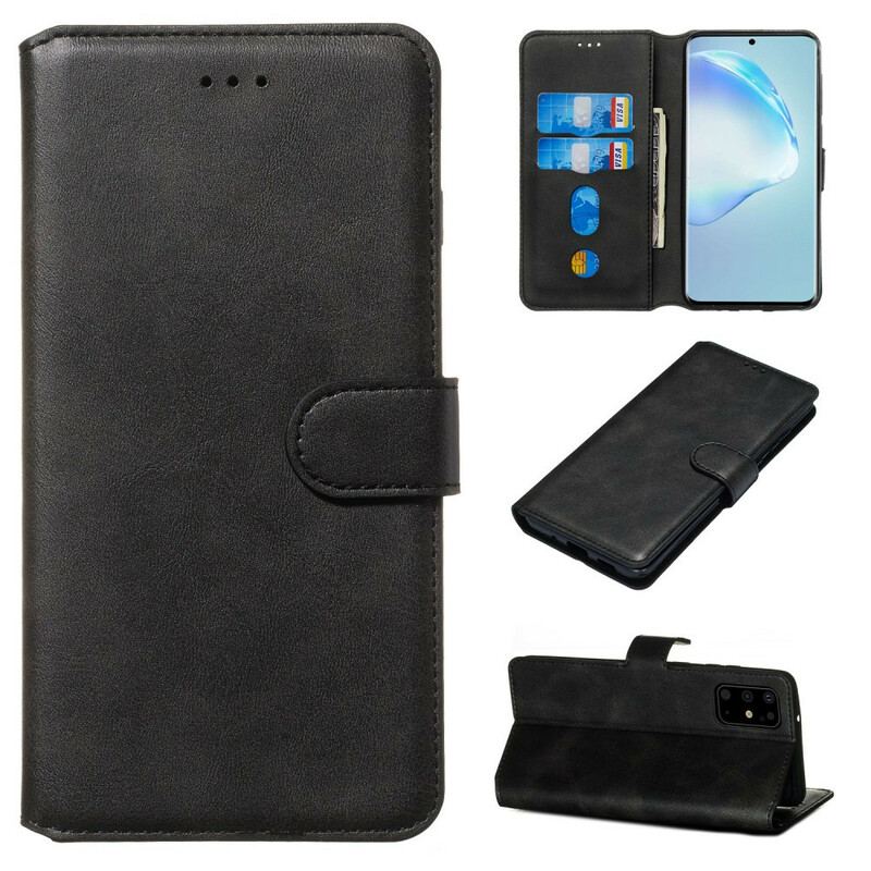 Capa Flip Para Samsung Galaxy S20 Plus / S20 Plus 5G Efeito De Couro Fosco