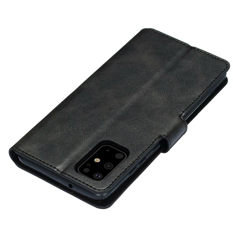 Capa Flip Para Samsung Galaxy S20 Plus / S20 Plus 5G Efeito De Couro Fosco