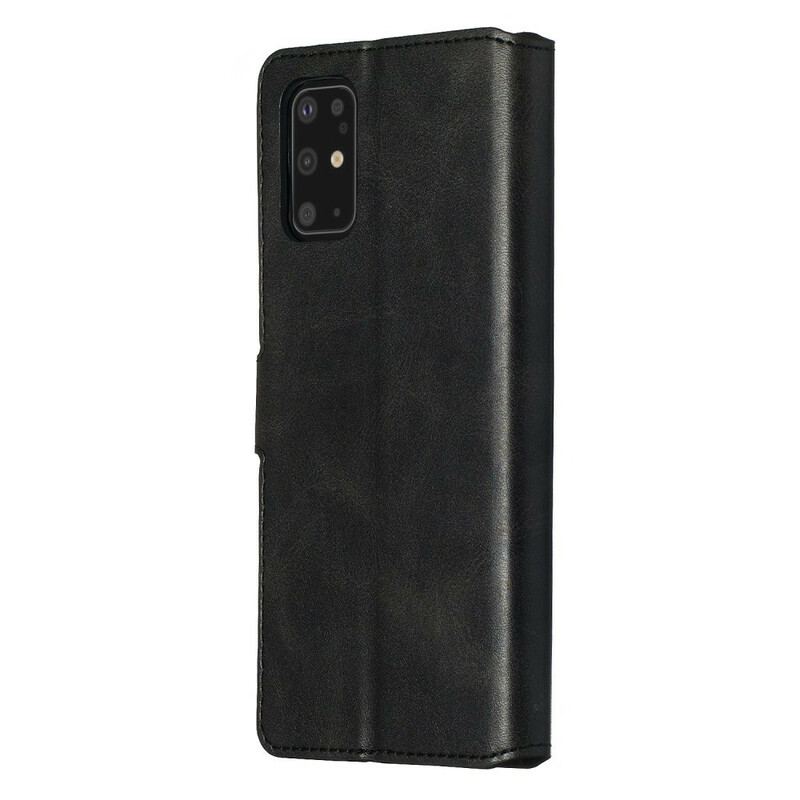 Capa Flip Para Samsung Galaxy S20 Plus / S20 Plus 5G Efeito De Couro Fosco