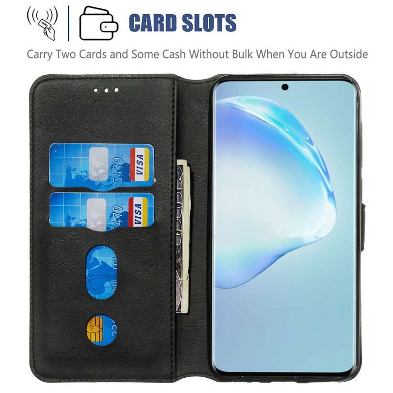 Capa Flip Para Samsung Galaxy S20 Plus / S20 Plus 5G Efeito De Couro Fosco