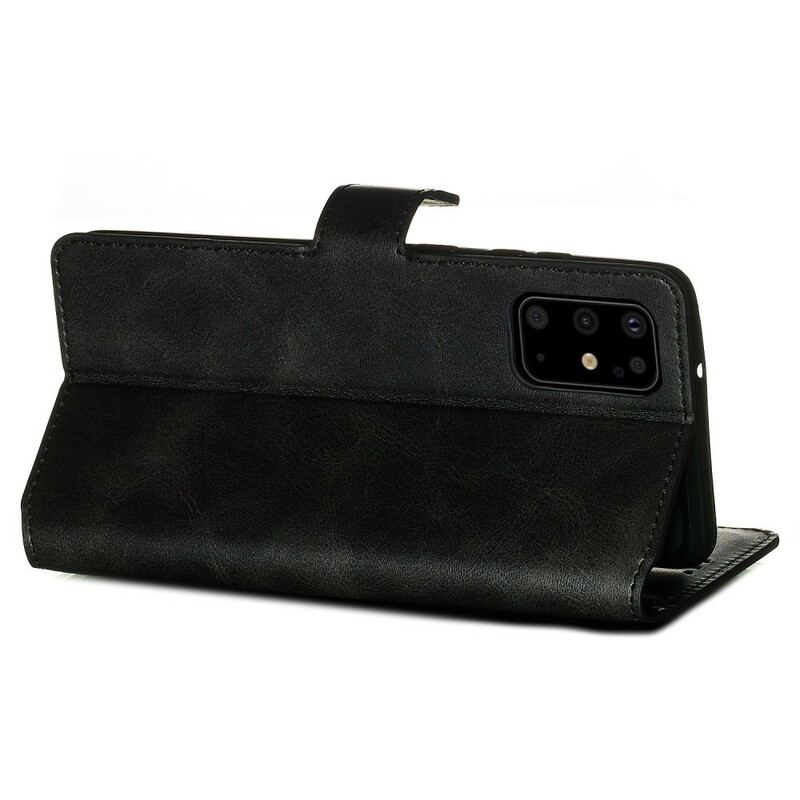 Capa Flip Para Samsung Galaxy S20 Plus / S20 Plus 5G Efeito De Couro Fosco