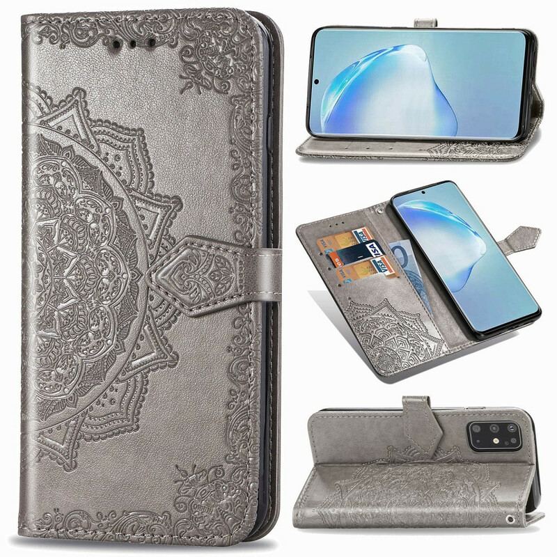 Capa Flip Para Samsung Galaxy S20 Plus / S20 Plus 5G Mandala Idade Média