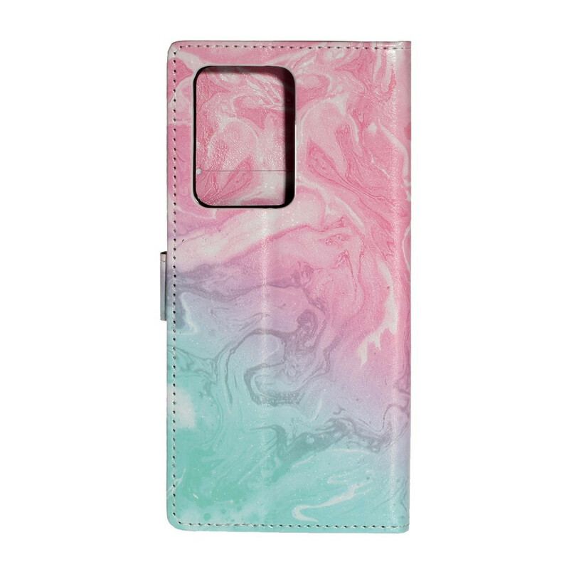 Capa Folio Para Samsung Galaxy S20 Plus / S20 Plus 5G Mármore De Design