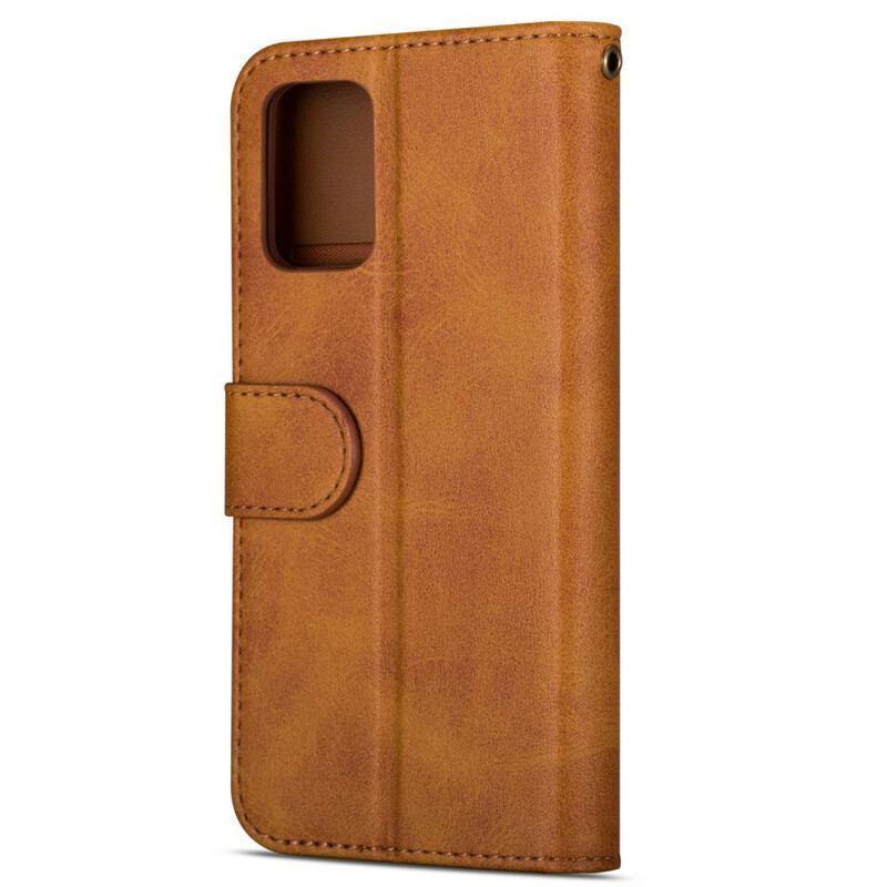 Capa Folio Para Samsung Galaxy S20 Plus / S20 Plus 5G Porta-moedas Efeito Couro