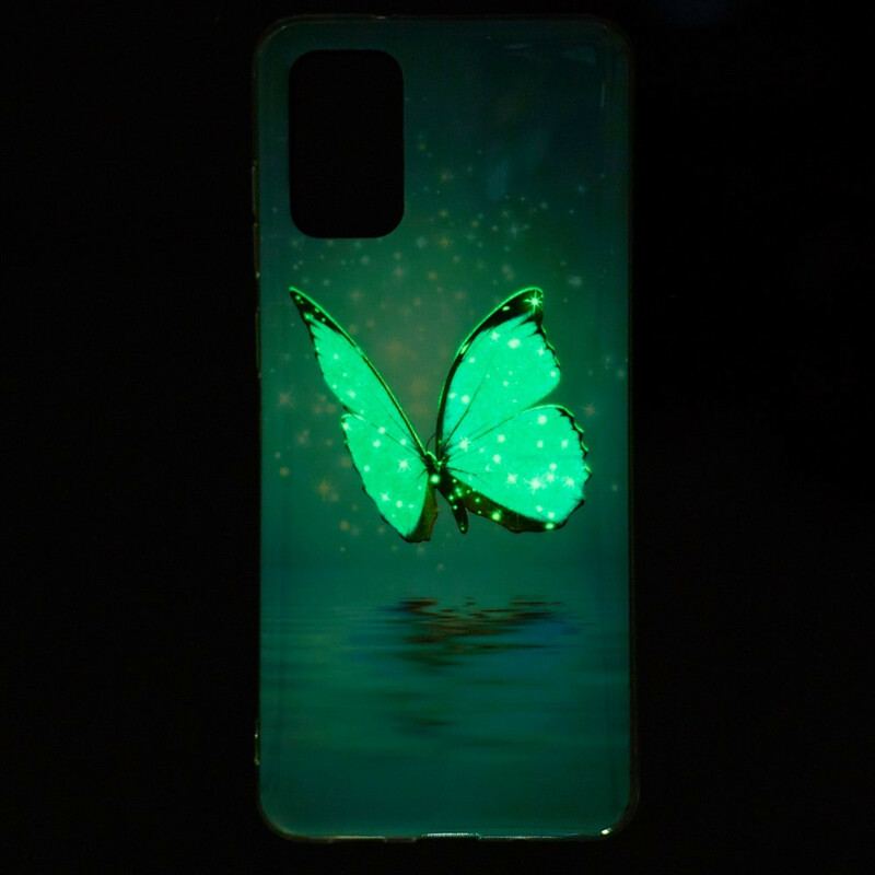 Capa Para Samsung Galaxy S20 Plus / S20 Plus 5G Borboleta Azul Fluorescente