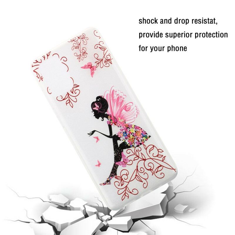 Capa Para Samsung Galaxy S20 Plus / S20 Plus 5G Fada Das Flores Transparentes