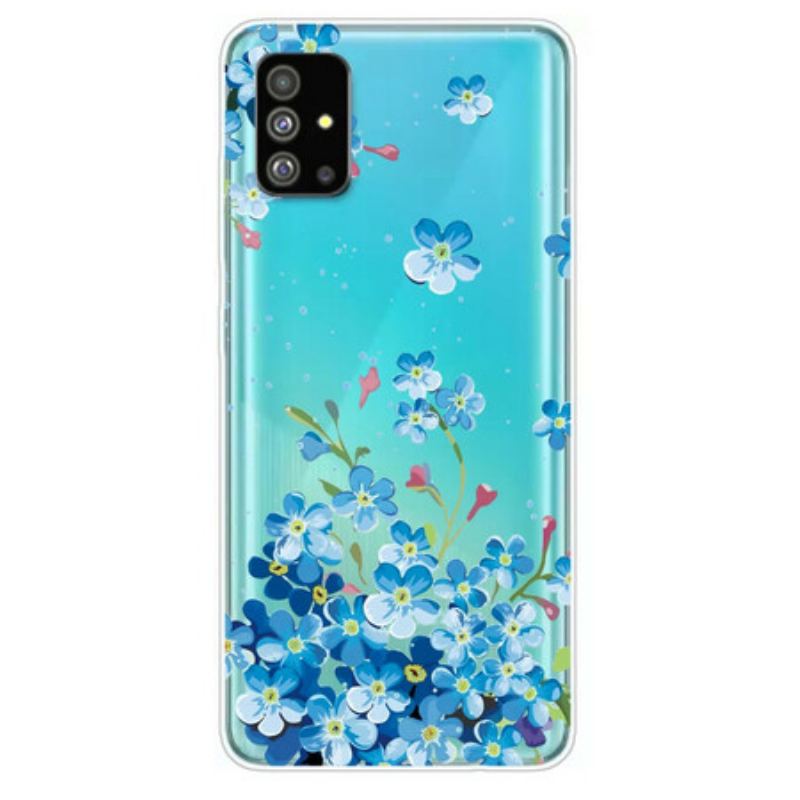 Capa Para Samsung Galaxy S20 Plus / S20 Plus 5G Flores Azuis