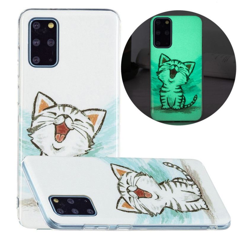 Capa Para Samsung Galaxy S20 Plus / S20 Plus 5G Gato Fluorescente