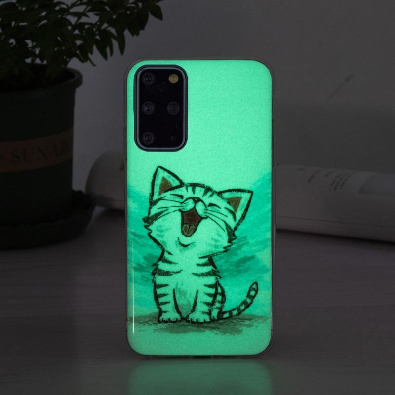 Capa Para Samsung Galaxy S20 Plus / S20 Plus 5G Gato Fluorescente