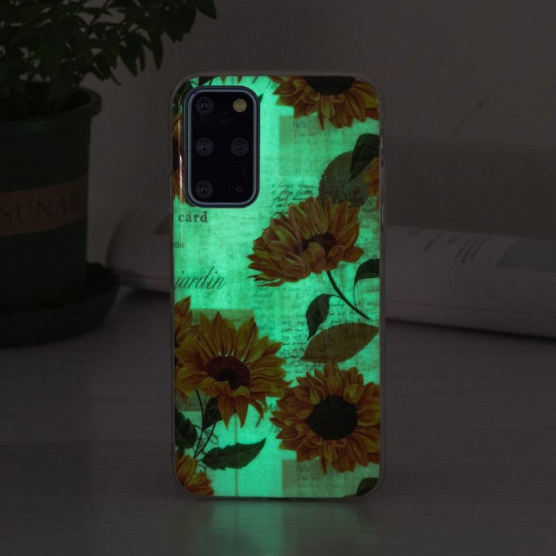 Capa Para Samsung Galaxy S20 Plus / S20 Plus 5G Girassóis Fluorescentes