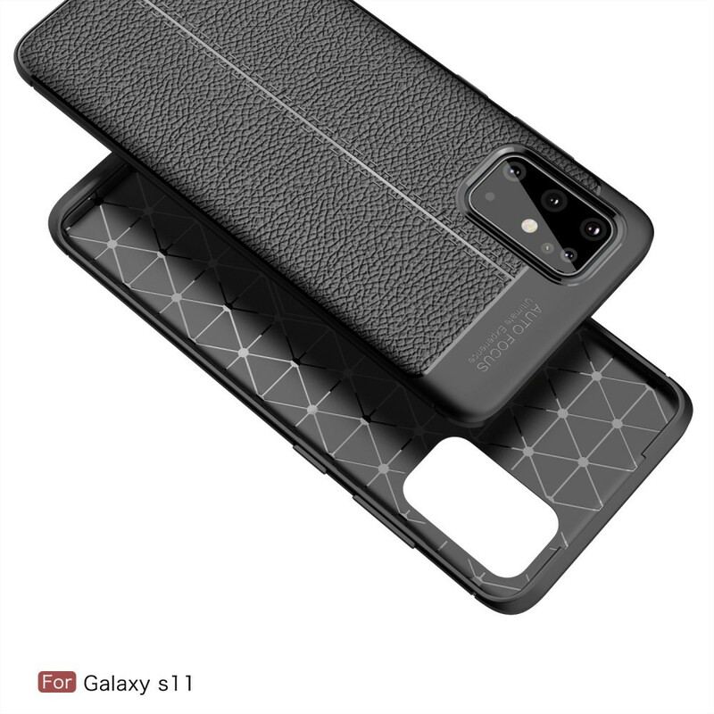 Capa Para Samsung Galaxy S20 Plus / S20 Plus 5G Linha Dupla De Lichia