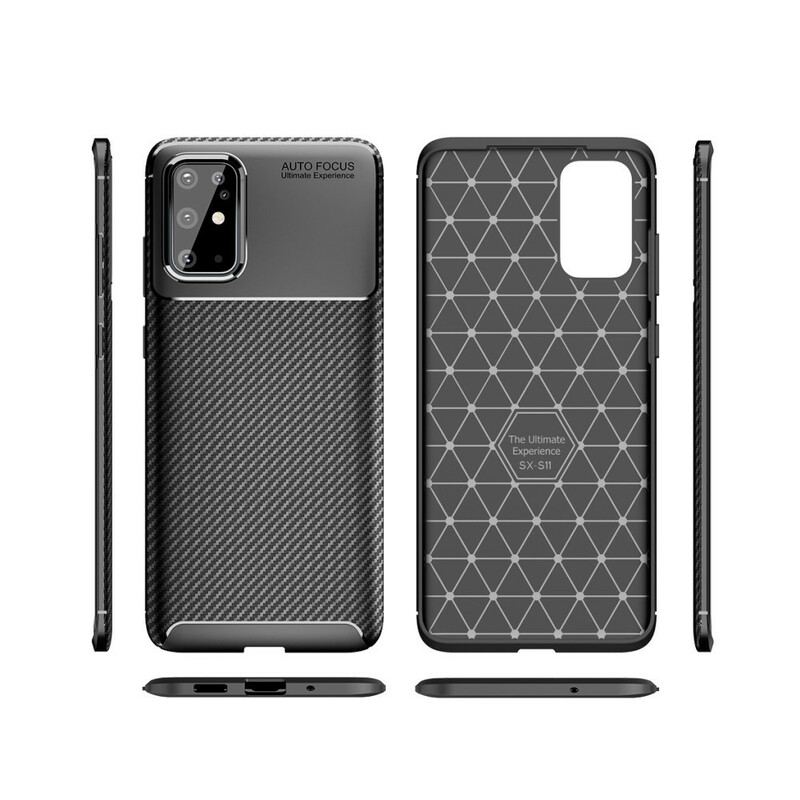 Capa Para Samsung Galaxy S20 Plus / S20 Plus 5G Textura Flexível De Fibra De Carbono