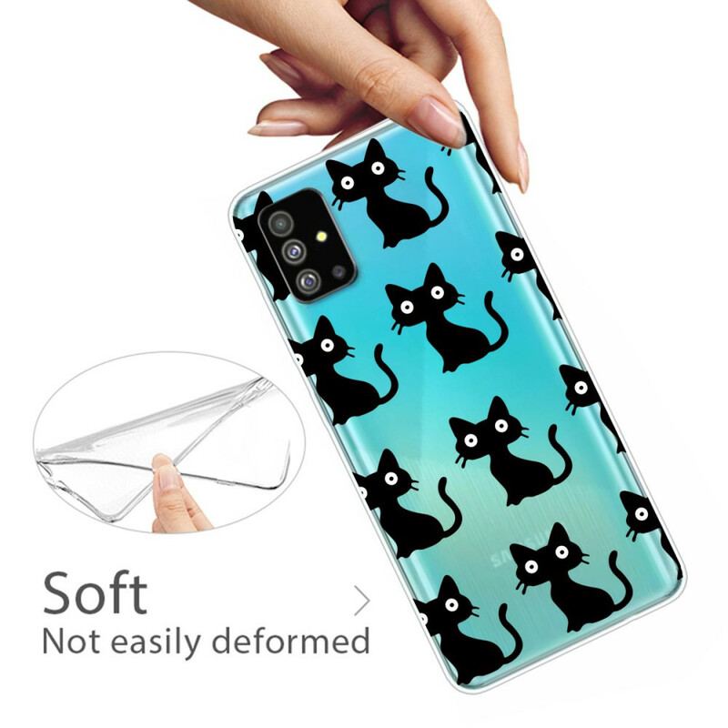 Capa Para Samsung Galaxy S20 Plus / S20 Plus 5G Vários Gatos Pretos