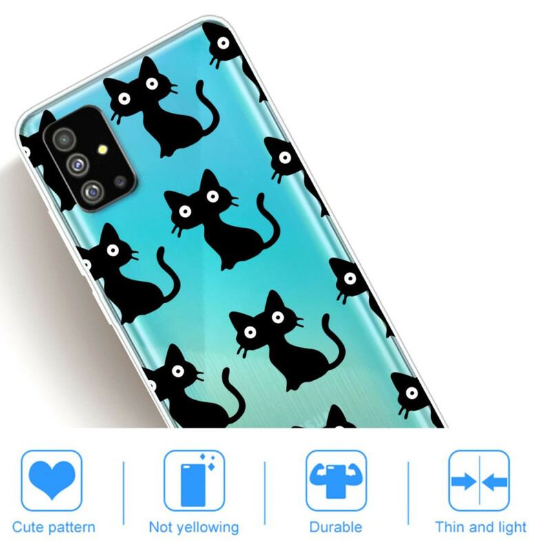 Capa Para Samsung Galaxy S20 Plus / S20 Plus 5G Vários Gatos Pretos