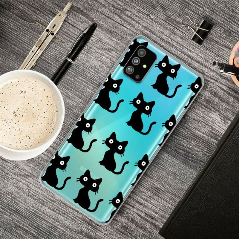 Capa Para Samsung Galaxy S20 Plus / S20 Plus 5G Vários Gatos Pretos