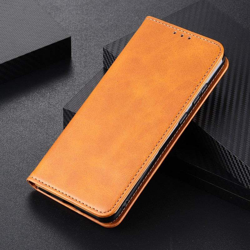 Capa De Celular Para Oppo A74 4G Flip Couro Rachado Elegância