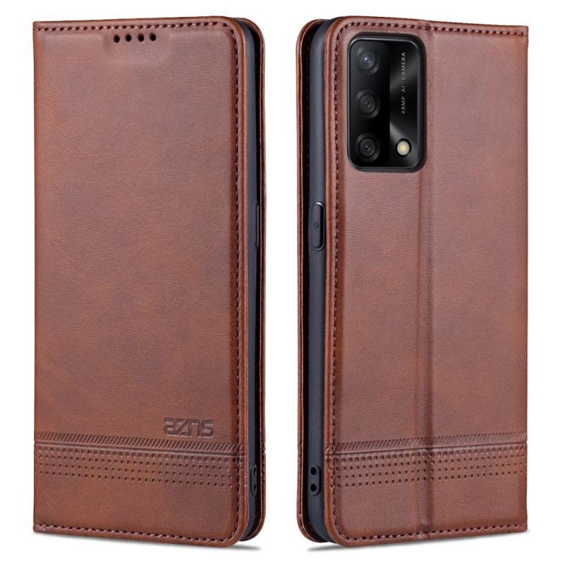 Capa De Celular Para Oppo A74 4G Flip Couro Sintético Azns