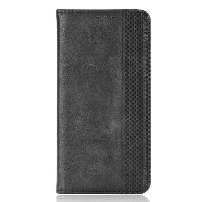 Capa De Celular Para Oppo A74 4G Flip Efeito Couro Vintage Estilizado