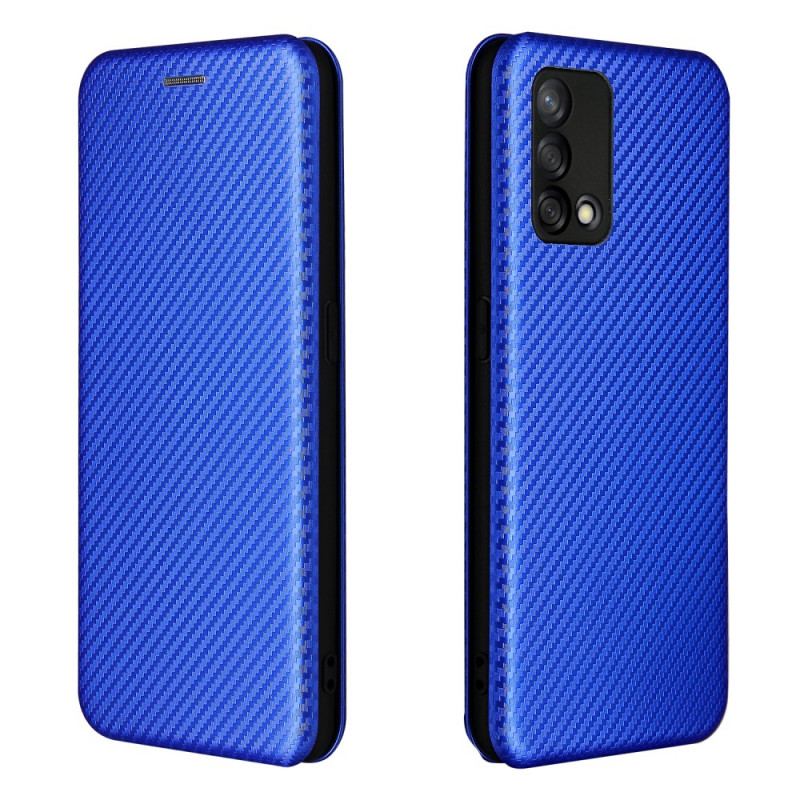 Capa De Celular Para Oppo A74 4G Flip Fibra De Carbono