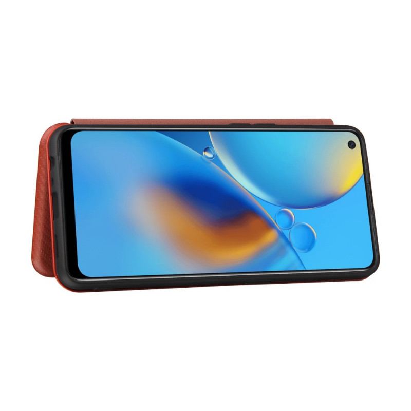 Capa De Celular Para Oppo A74 4G Flip Fibra De Carbono