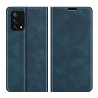 Capa De Celular Para Oppo A74 4G Flip Toque De Pele