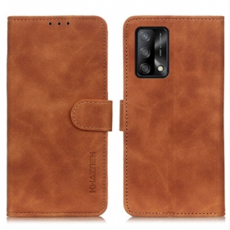 Capa De Couro Para Oppo A74 4G Efeito Couro Vintage Khazneh