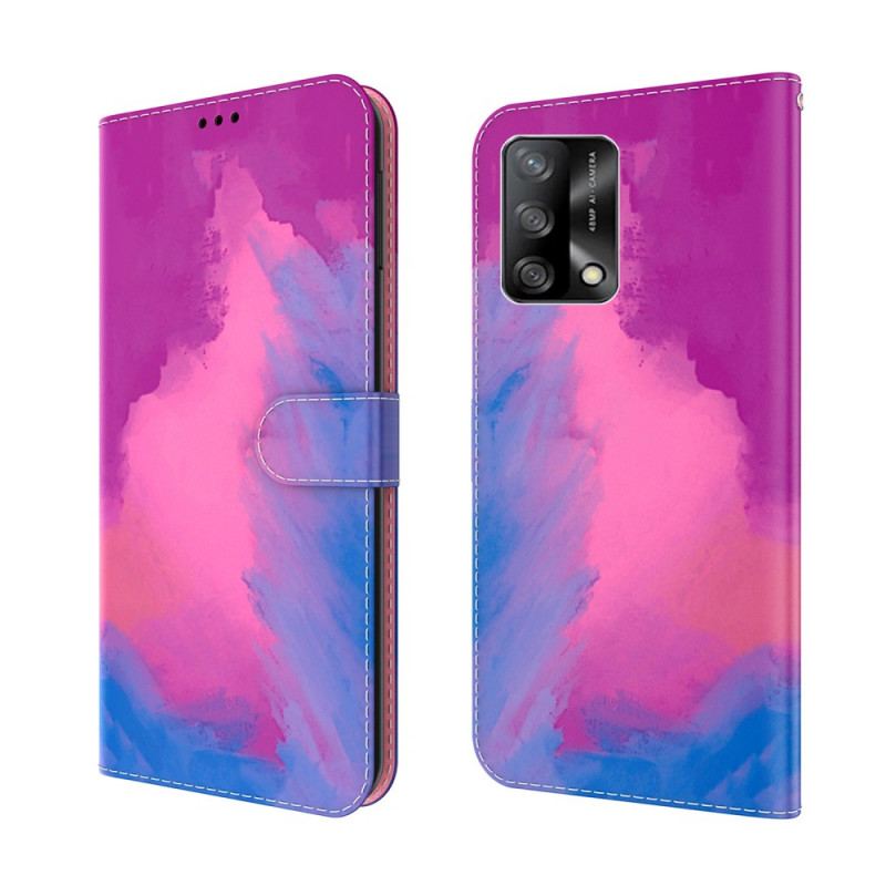 Capa Flip Para Oppo A74 4G Aquarela