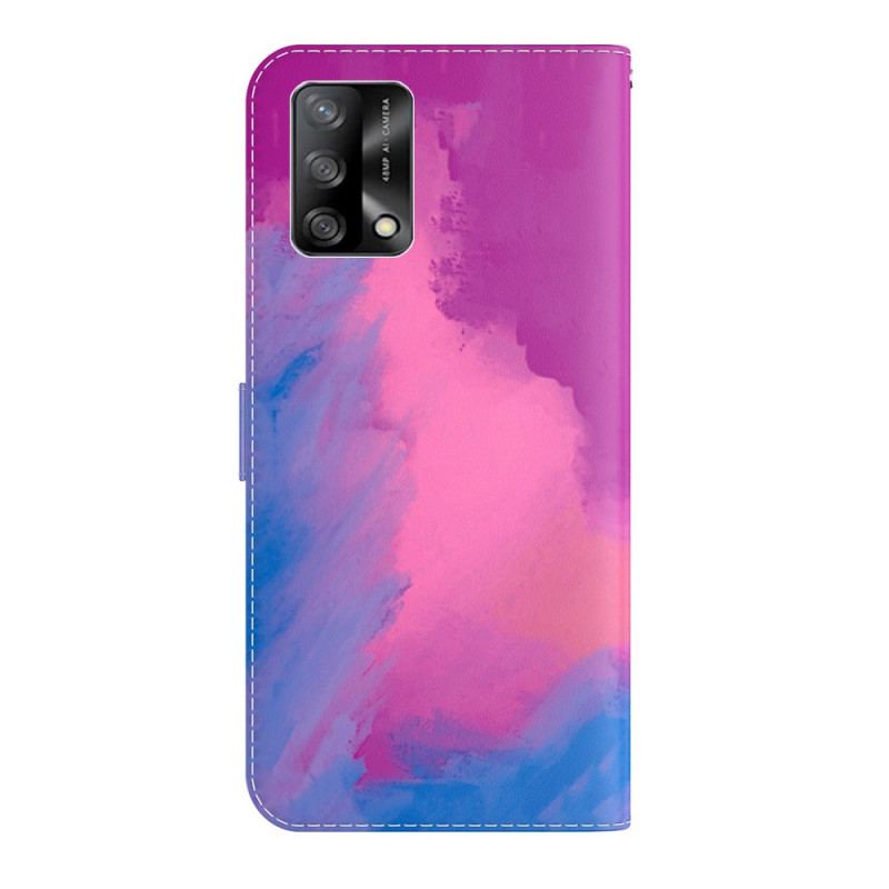 Capa Flip Para Oppo A74 4G Aquarela