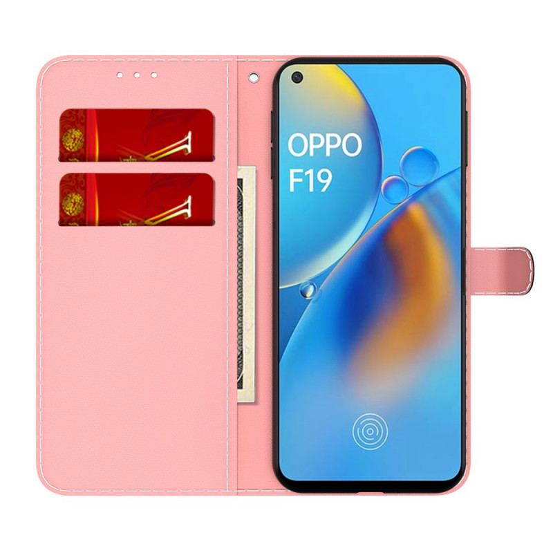 Capa Flip Para Oppo A74 4G Aquarela