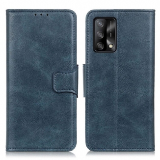 Capa Flip Para Oppo A74 4G Fecho Reversível Efeito Couro