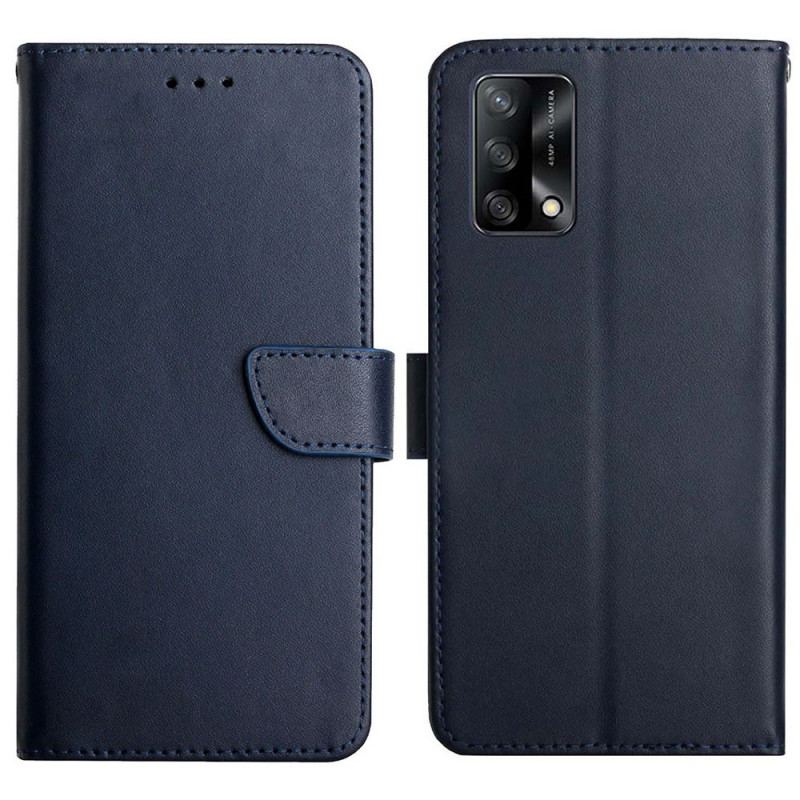 Capa Folio Para Oppo A74 4G Couro Napa Genuíno