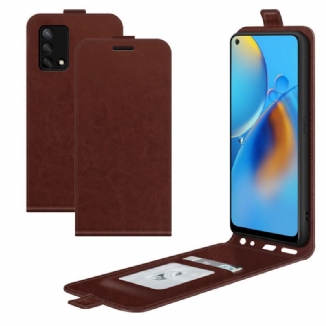 Capa Folio Para Oppo A74 4G Flip Dobrável Retrô