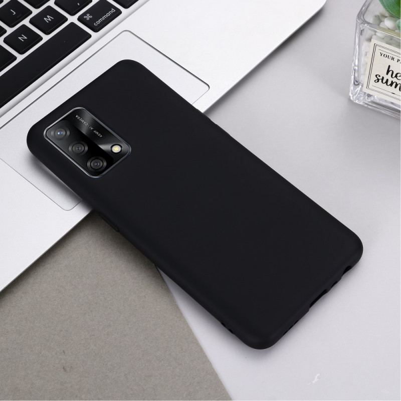 Capa Para Oppo A74 4G Silicone Líquido Com Cordão