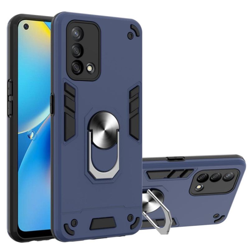 Capa Para Oppo A74 4G Suporte De Anel Destacável Metálico