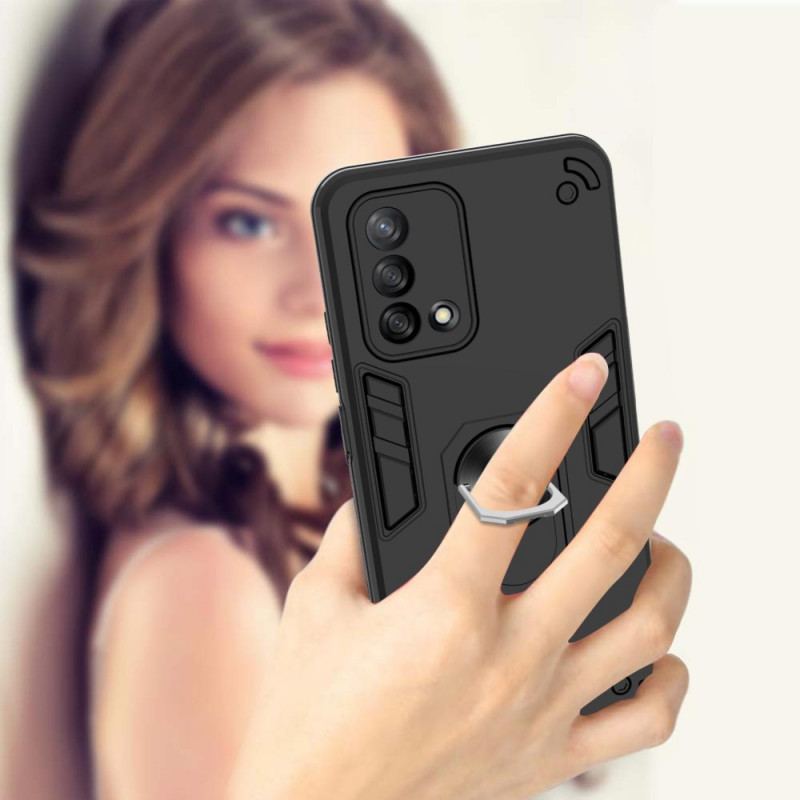 Capa Para Oppo A74 4G Suporte De Anel Destacável Metálico