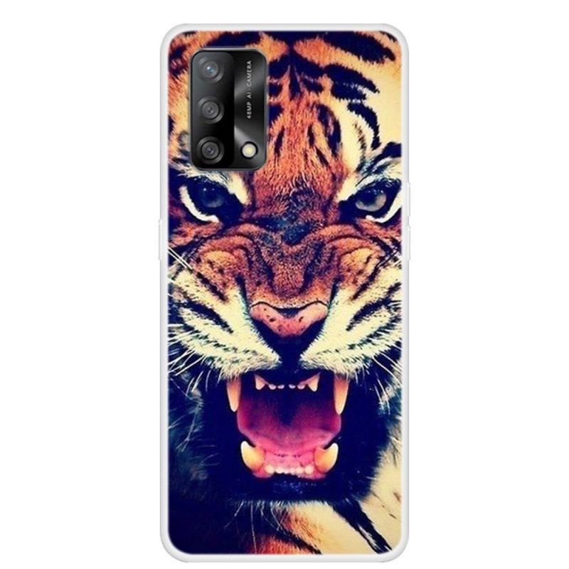 Capa Para Oppo A74 4G Tigre Frontal