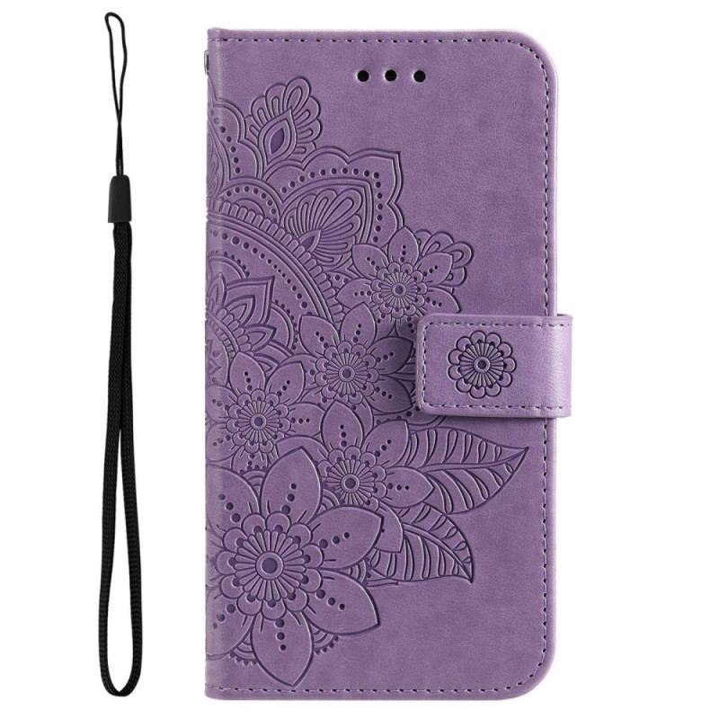 Capa De Couro Para Poco M4 5G De Cordão Mandala Strappy