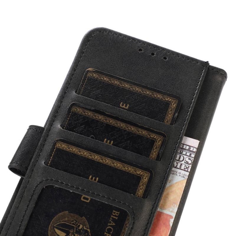 Capa Flip Para Poco M4 5G Estilo De Couro Liso