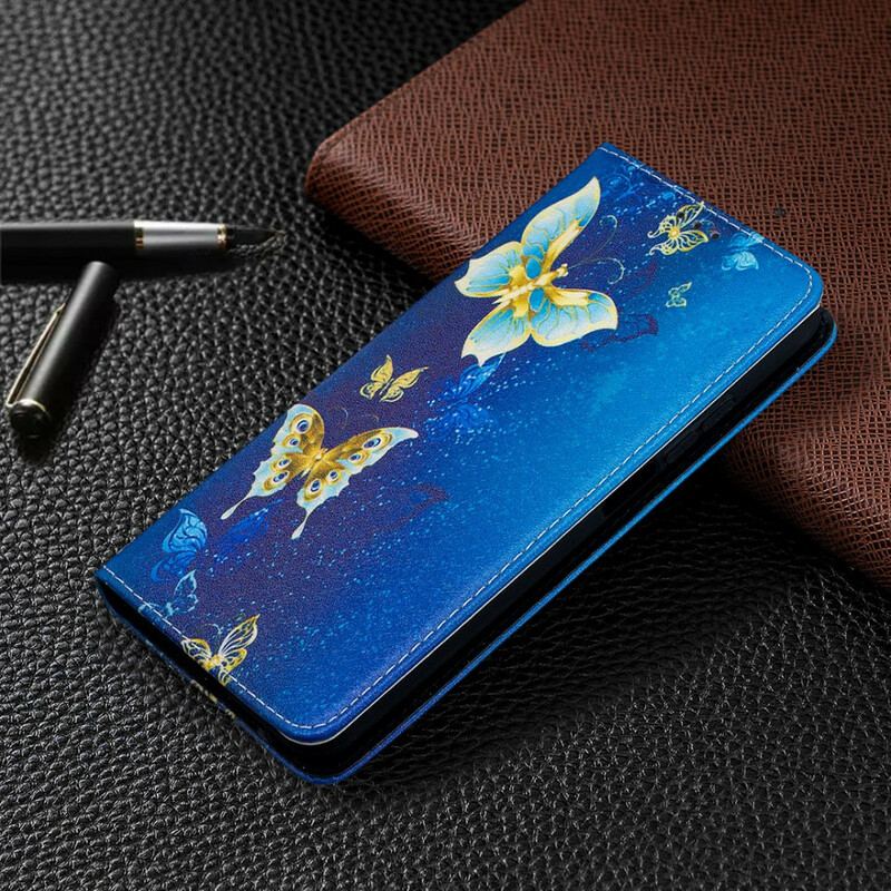 Capa De Celular Para Xiaomi Mi 10T / 10T Pro Flip Borboletas Coloridas