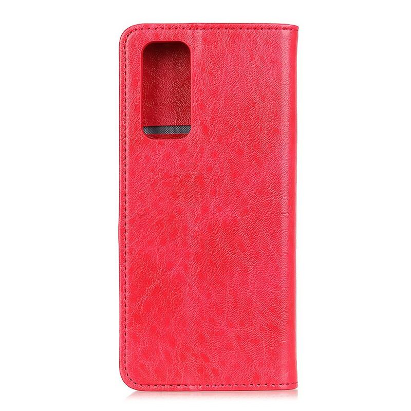 Capa De Celular Para Xiaomi Mi 10T / 10T Pro Flip Couro Dividido Texturizado