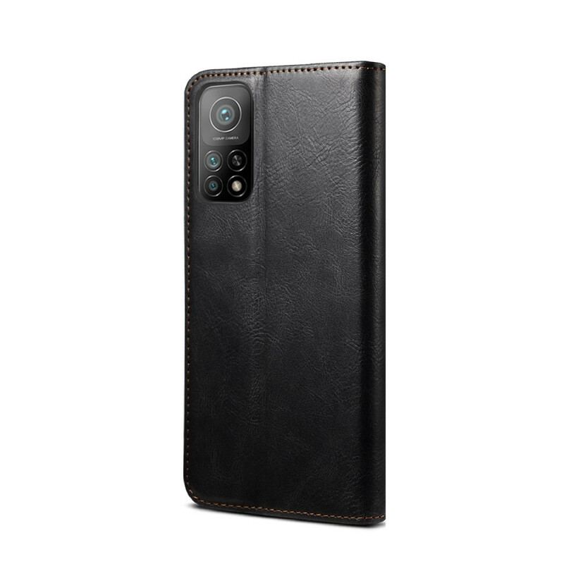 Capa De Celular Para Xiaomi Mi 10T / 10T Pro Flip Couro Sintético Encerado