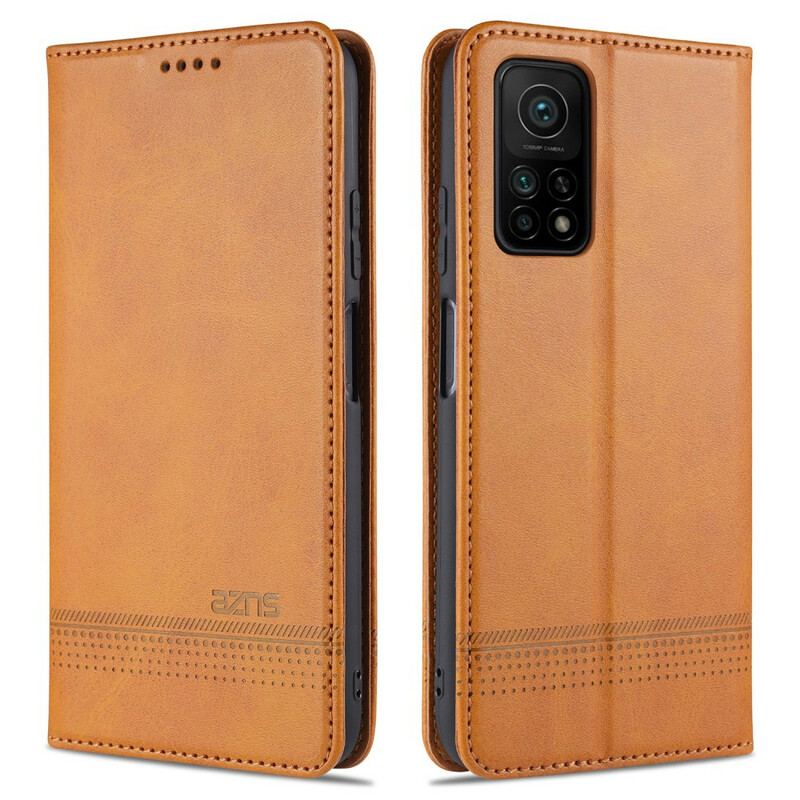 Capa De Celular Para Xiaomi Mi 10T / 10T Pro Flip Estilo De Couro Azns