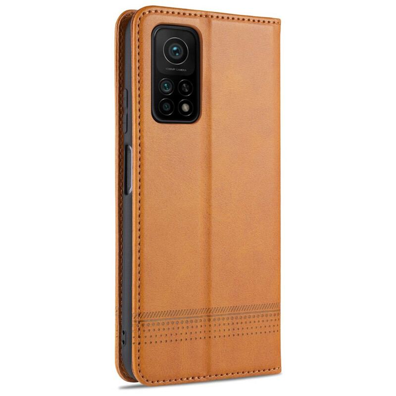 Capa De Celular Para Xiaomi Mi 10T / 10T Pro Flip Estilo De Couro Azns