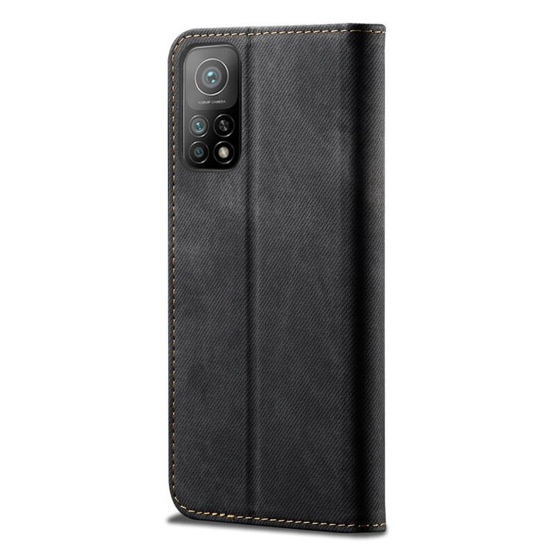 Capa De Celular Para Xiaomi Mi 10T / 10T Pro Flip Tecido Jeans