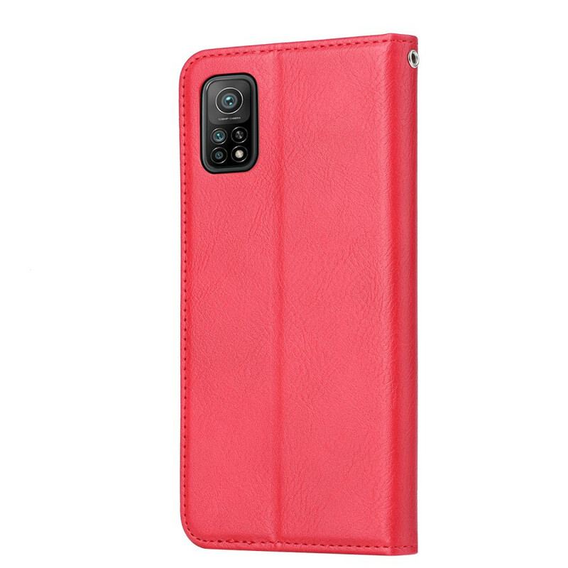 Capa De Celular Para Xiaomi Mi 10T / 10T Pro Flip Titular De Cartão De Couro Sintético